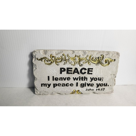 Peace Stone Bible Verse‎ John 14:27 Religious Decor - Picture 3 of 4
